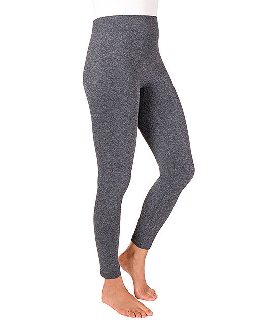 Muk Luks Women's Leggings Grey - Gray Marl Fleece Leggings - Women & Juniors | Zulily