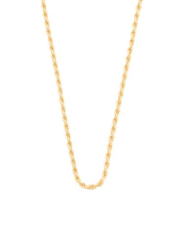 Made In Italy 18kt Gold Plated Rope Chain Necklace | TJ Maxx