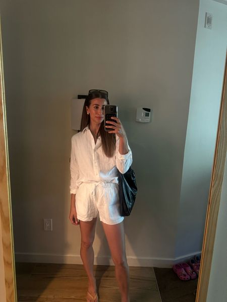 Love this white linen set for summer, so cute with sandals or as a cover up. 

Summer style, linen, matching set, casual style, aritizia 

#LTKStyleTip #LTKFindsUnder100