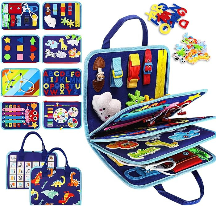 Esjay Busy Board for Toddlers, Montessori Toys for 1 2 3 4 Year Old, Sensory Board Toy Educationa... | Amazon (CA)