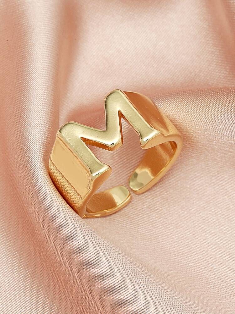 YiwuOubei2521 Accessory Store Letter Design Cuff Ring | SHEIN