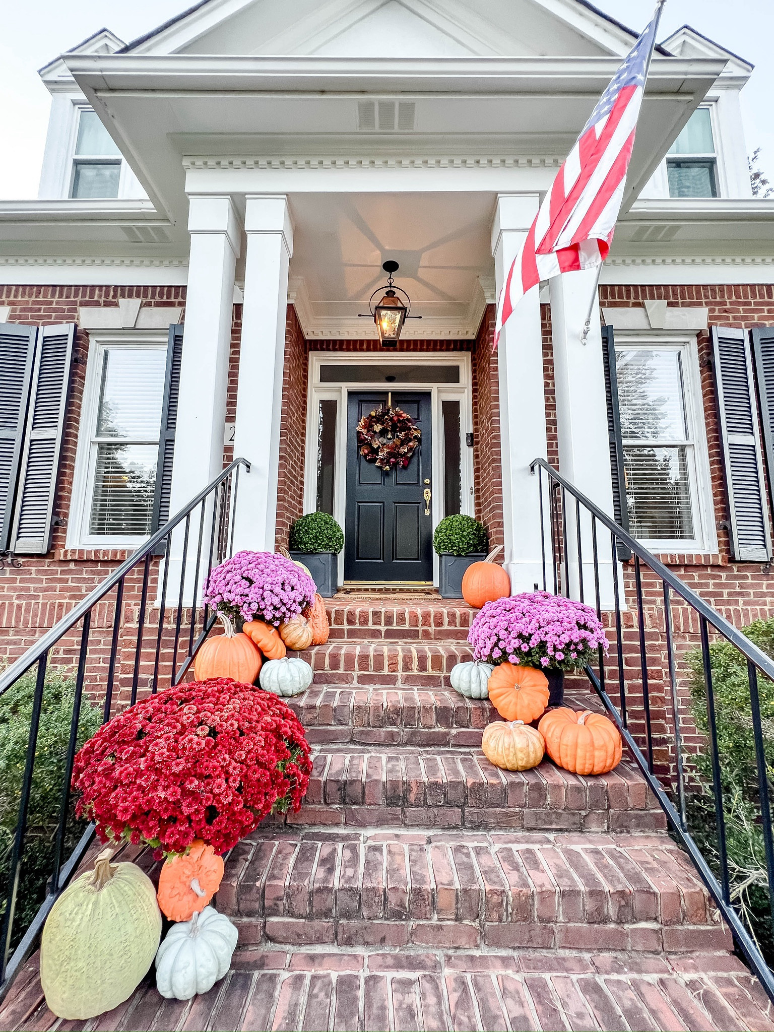 My fall front porch has a secret!! Those aren’t real pumpkins! 😳🎃 Last year I invested in realistic fake pumpkins so that I can reuse them every year and not worry about them rotting! Girl math means I’m saving money and don’t have to deal with the nasty aftermath of rotten pumpkins by October 1! 

#LTKhome #LTKSeasonal