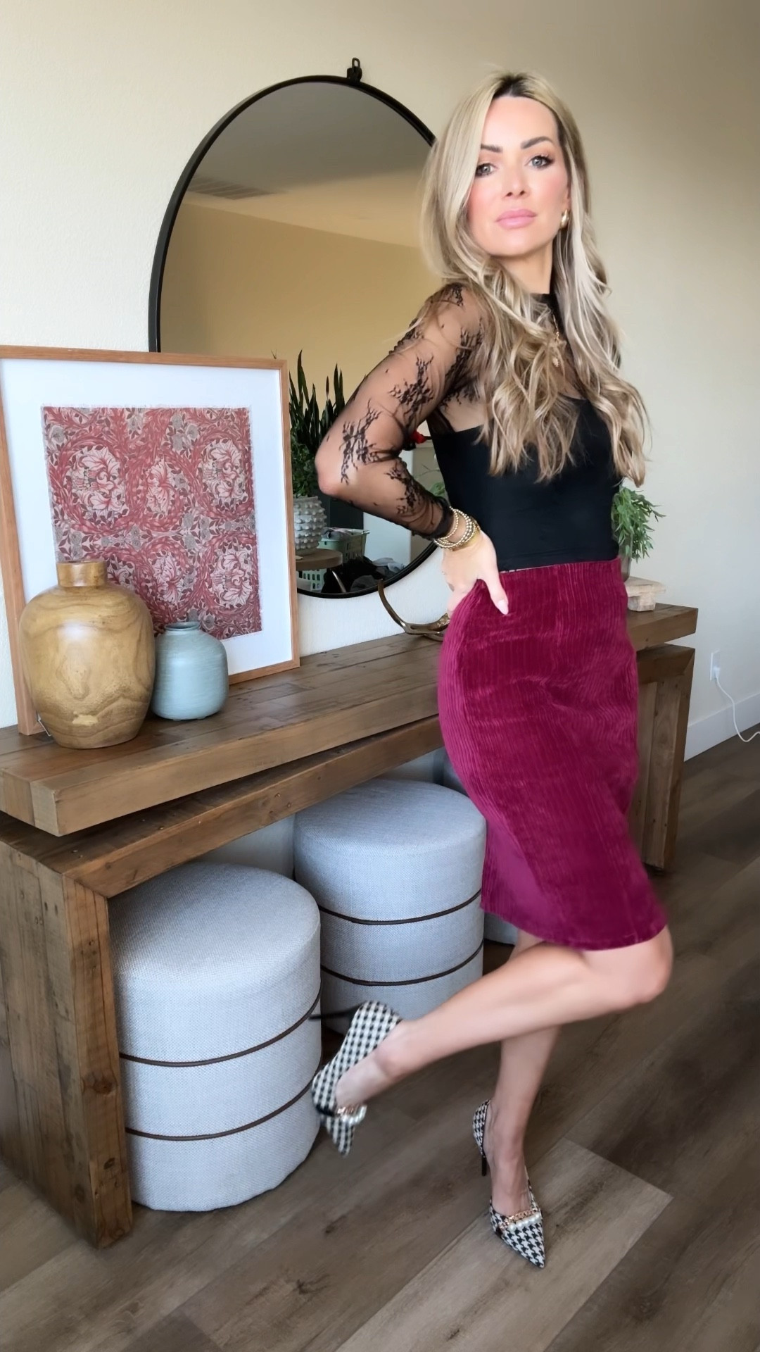 Holiday outfit from Amazon!
Free people lookalike lace top small
Velvet corduroy skirt small
Festive heels run big 
Amazon fashion 

#LTKHoliday #LTKVideo #LTKsalealert