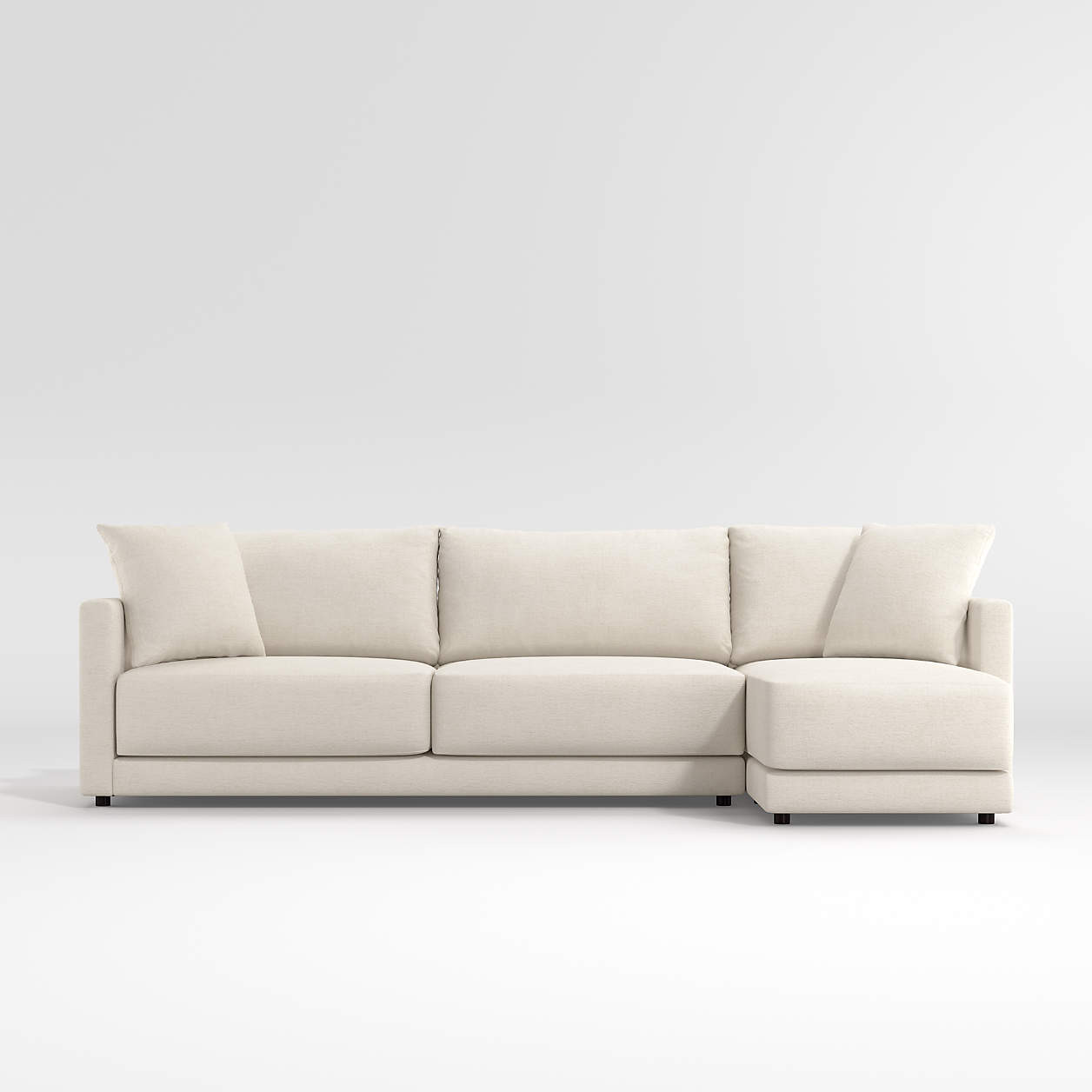 Gather Deep 2-Piece Right Arm Sectional Sofa + Reviews | Crate & Barrel | Crate & Barrel