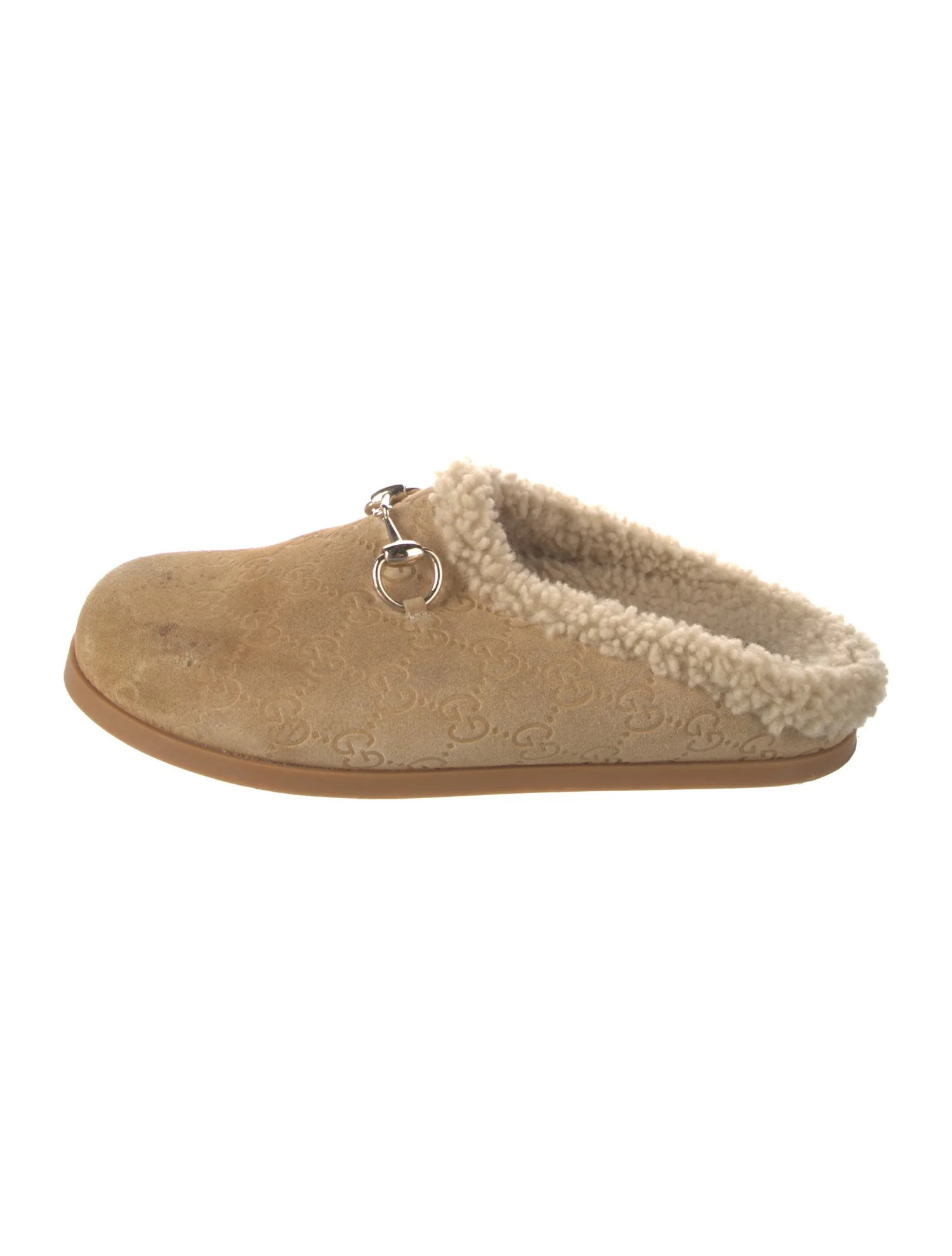 Gucci Horsebit Accent Suede Slippers | The RealReal