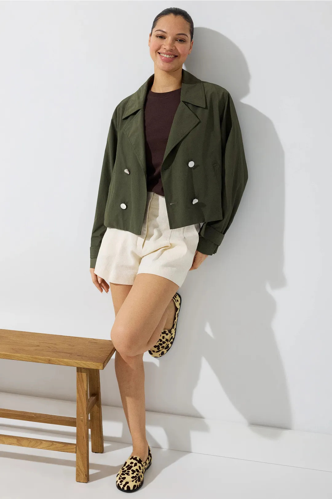 Renata Poplin Trench Jacket | Rent the Runway