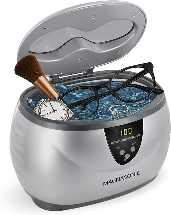 Magnasonic Ultrasonic Cleaner - 20oz Stainless Steel Tank, Digital Timer, 5 Cleaning Modes, Ultra... | Amazon (US)