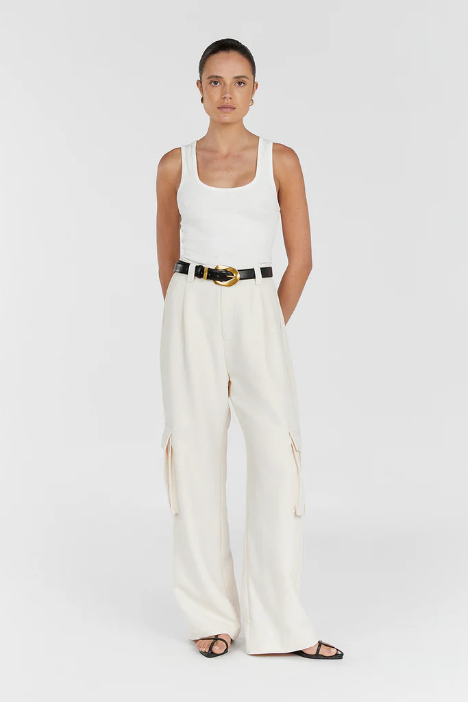 WILLA CREAM CARGO PANT | DISSH