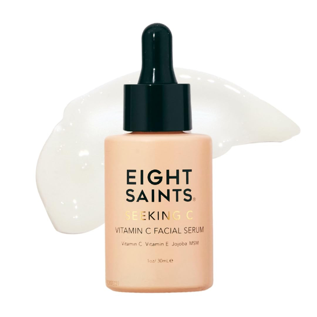 Eight Saints Vitamin C Serum For Face, Anti Aging Face Serum, Hyaluronic Acid, Vitamin E, Organic Aloe Vera and Jojoba Oil, Hydrating & Brightening Serum for Dark Spots, Fine Lines and Wrinkles, 1 oz | Amazon (US)