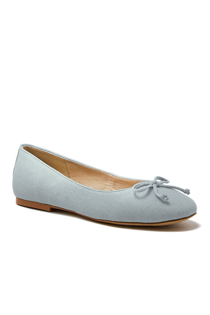 Women's Essential Denim Ballet Flats - Lands' End - Blue - 7H | Lands' End (US)