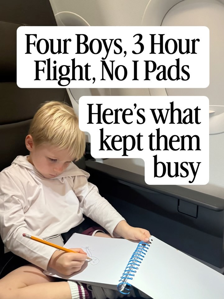 The travel activities that kept my for boys busy on a 3 hour flight.  Great screen free ideas for on the go.
.
#travelactivities #travelfam #boymomlife #momtips #screenfreekids

#LTKTravel #LTKmomlife #LTKKids
