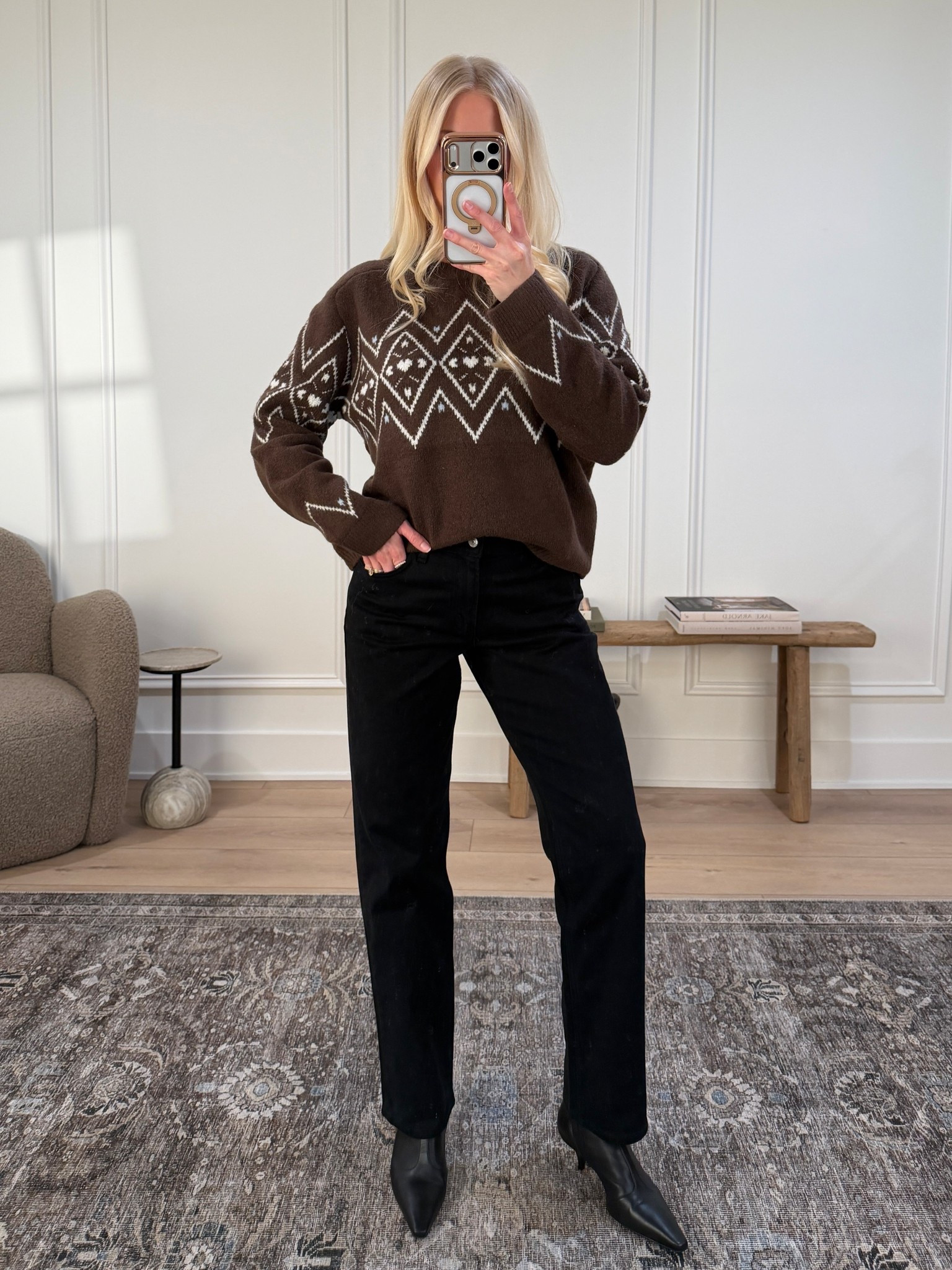Stack my code AFKATHLEEN for an extra 15% off the Black Friday sale! 

Wearing a medium in sweater, 27 reg in jeans (sized up for pregnancy, runs TTS), boots are true to size.
#KathleenPost 

Black Friday Sale, cyber week, cyber Monday, winter fashion, winter outfit, holiday outfit

#LTKHoliday #LTKCyberWeek #LTKSaleAlert