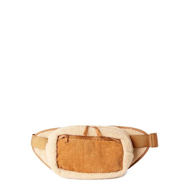 No Boundaries Women's Hands Free Rectangular Fanny Pack Natural - Walmart.com | Walmart (US)