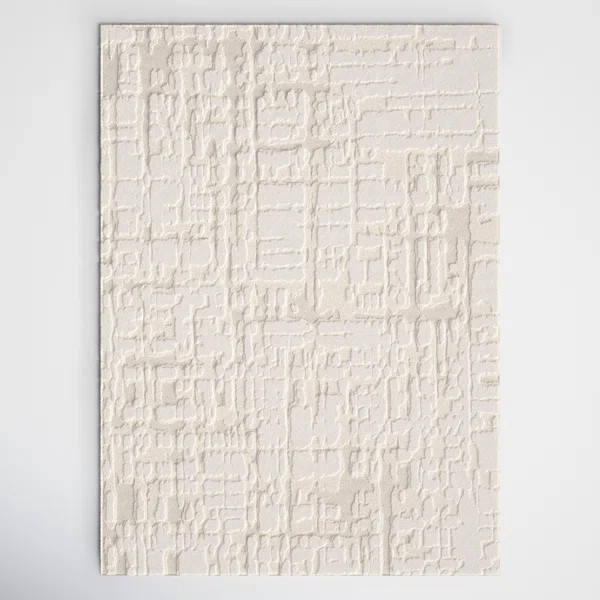 Emrys Machine Woven Cream/Light Beige Rug | Wayfair North America