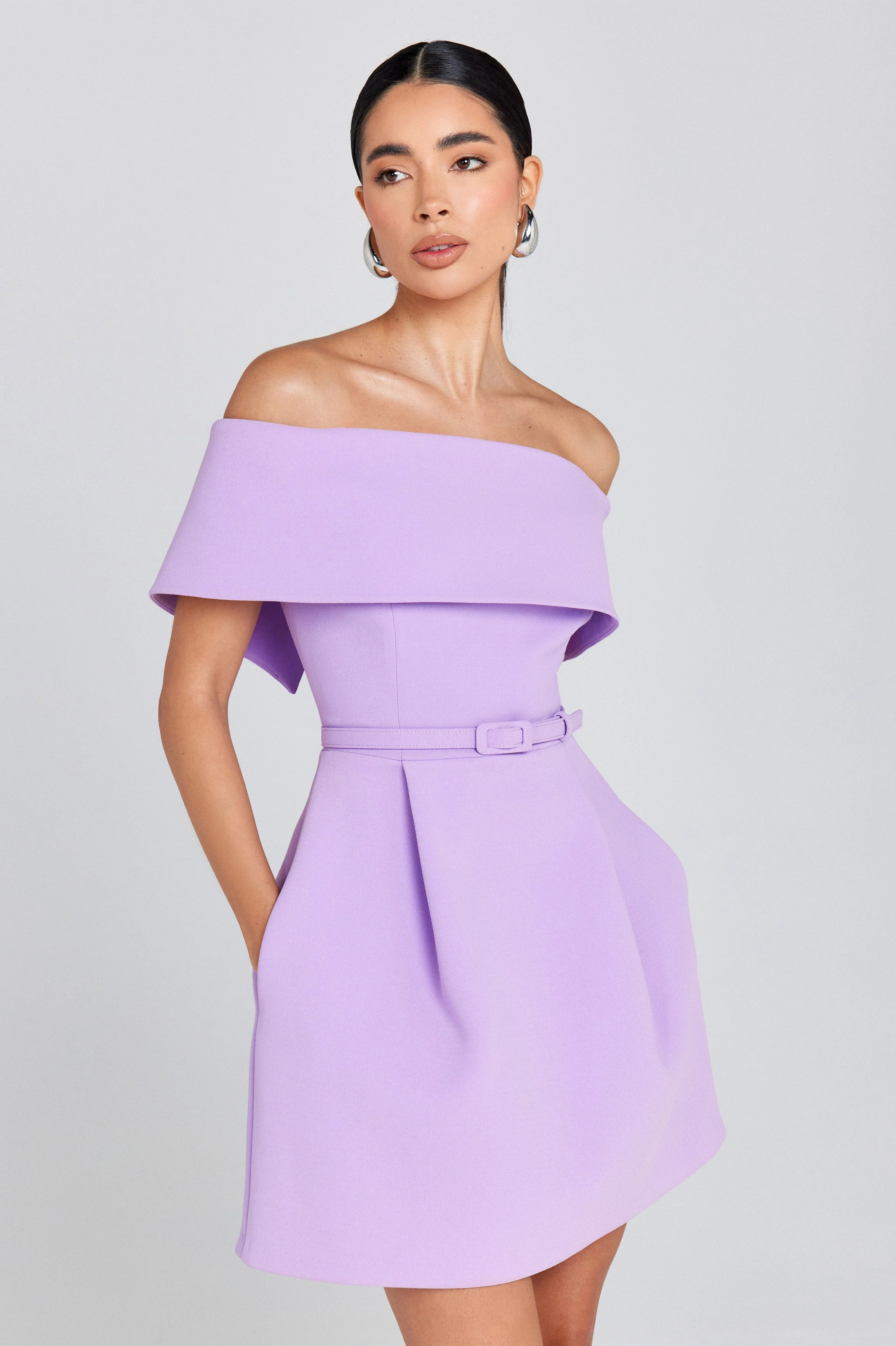 Harper Lilac Dress | Nadine Merabi