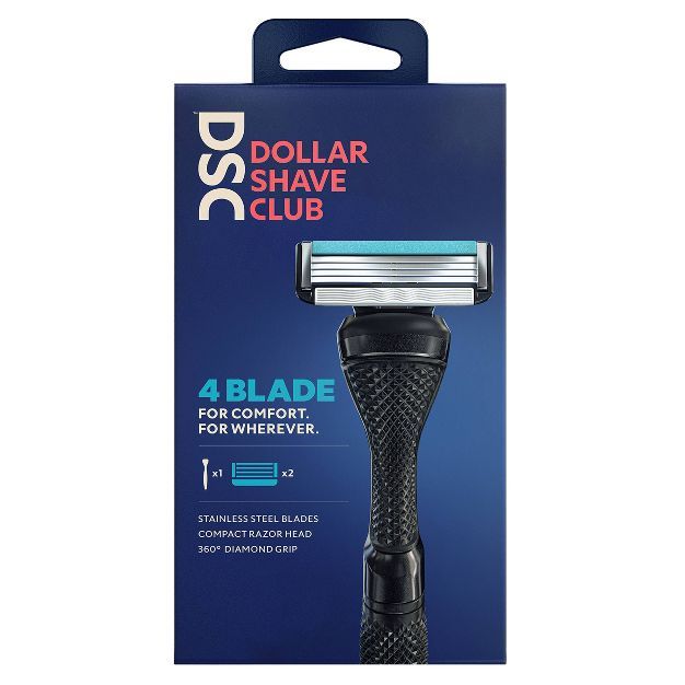 Dollar Shave Club 4-Blade Razor Starter Set 1 Handle + 2 Cartridges | Target