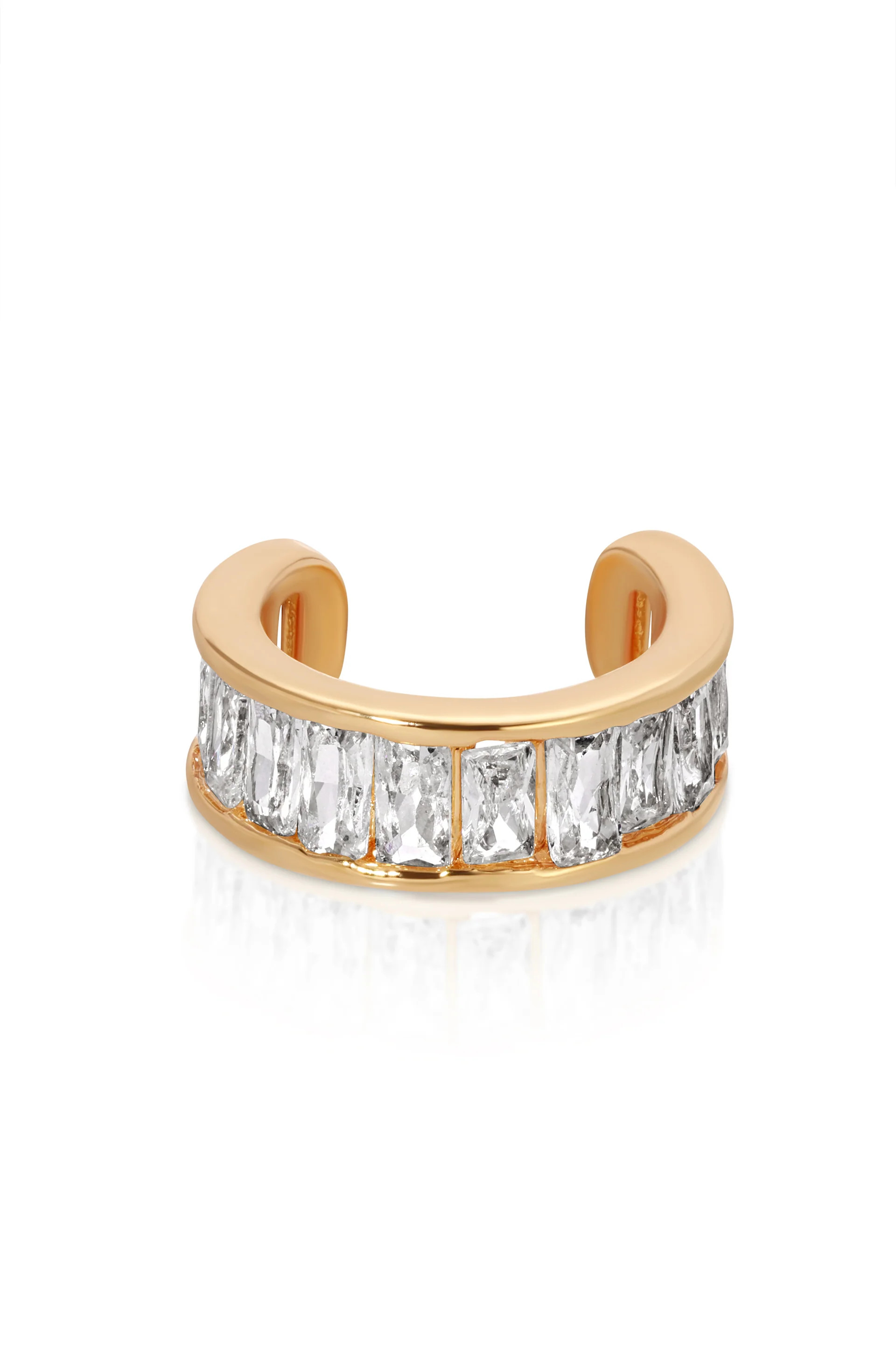 Class Crystal 18k Gold Plated Ear Cuff | Ettika