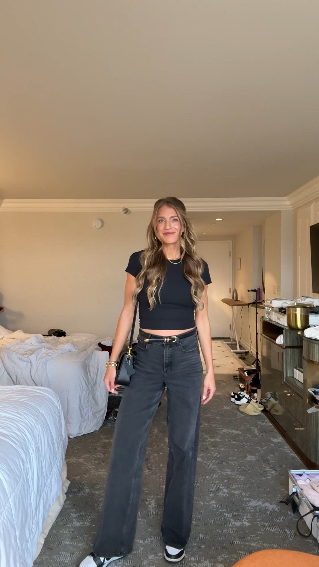 What I wore shopping in Las Vegas while pregnant. 
Jeans are stretchy and come in tall sizes! Sized up to medium tall for bump
Wearing my usual lululemon size in top (I size up in all lululemon to a 6)

#LTKTravel #LTKBump #LTKTall