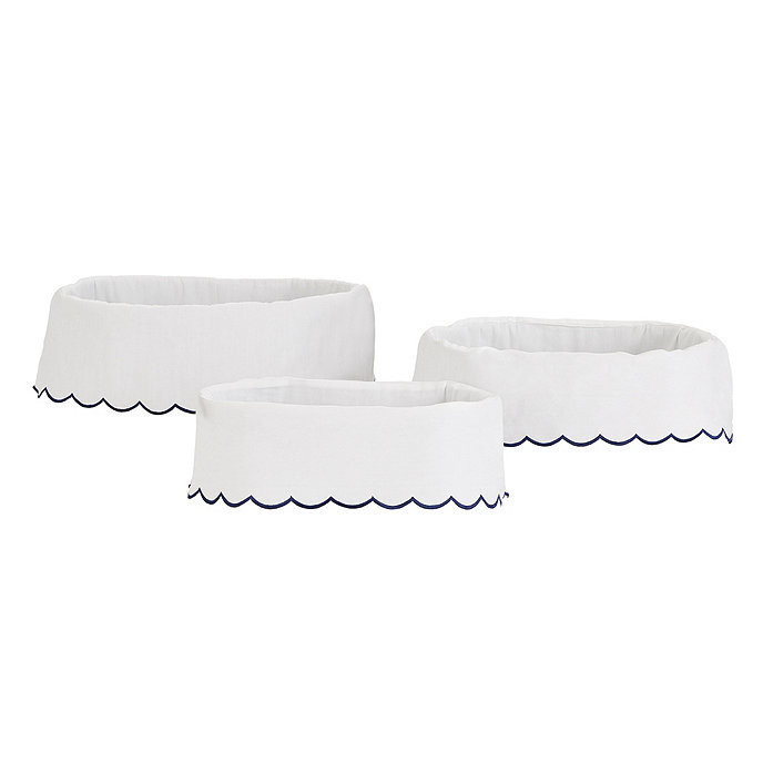 Bunney Williams Scalloped Nesting Basket Liners Set of 3 | Ballard Designs, Inc.