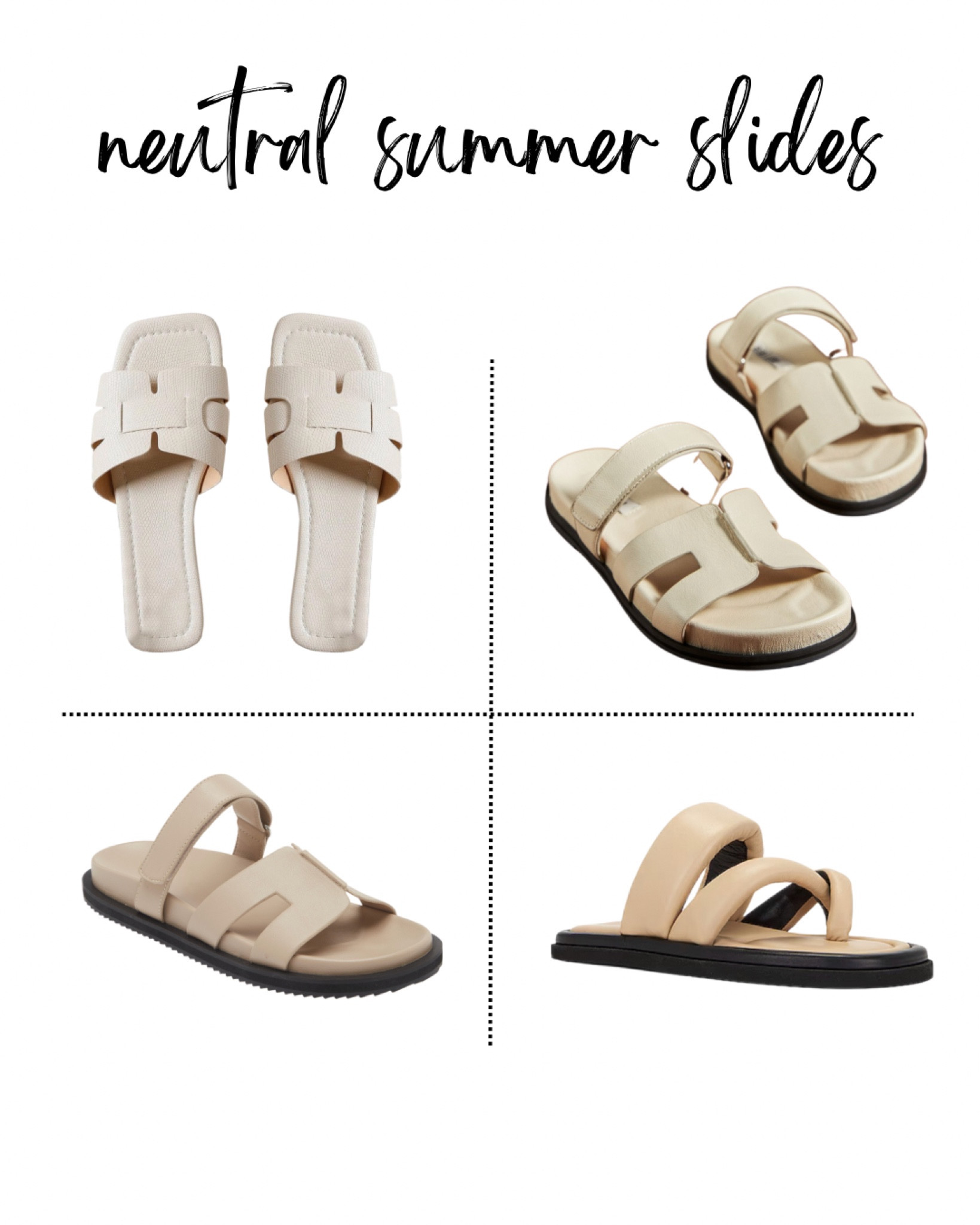 We all need that go to summer neutral slide! Did all the research so you don’t have to! 

#LTKfindsunder100 #LTKstyletip #LTKover40