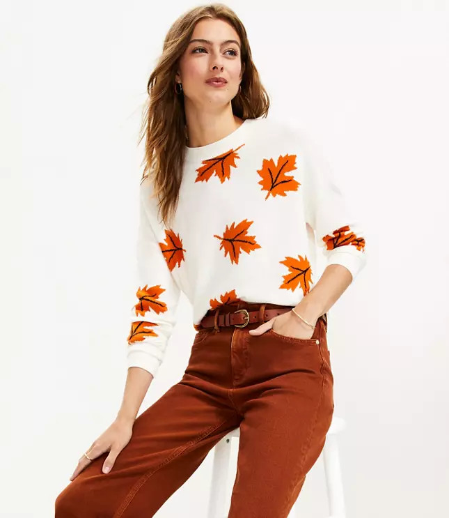 Leafed Sweater | LOFT
