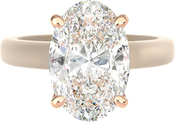 Rinfit Thin Silicone Ring for Her, Oval Cut CZ Stone | Amazon (US)