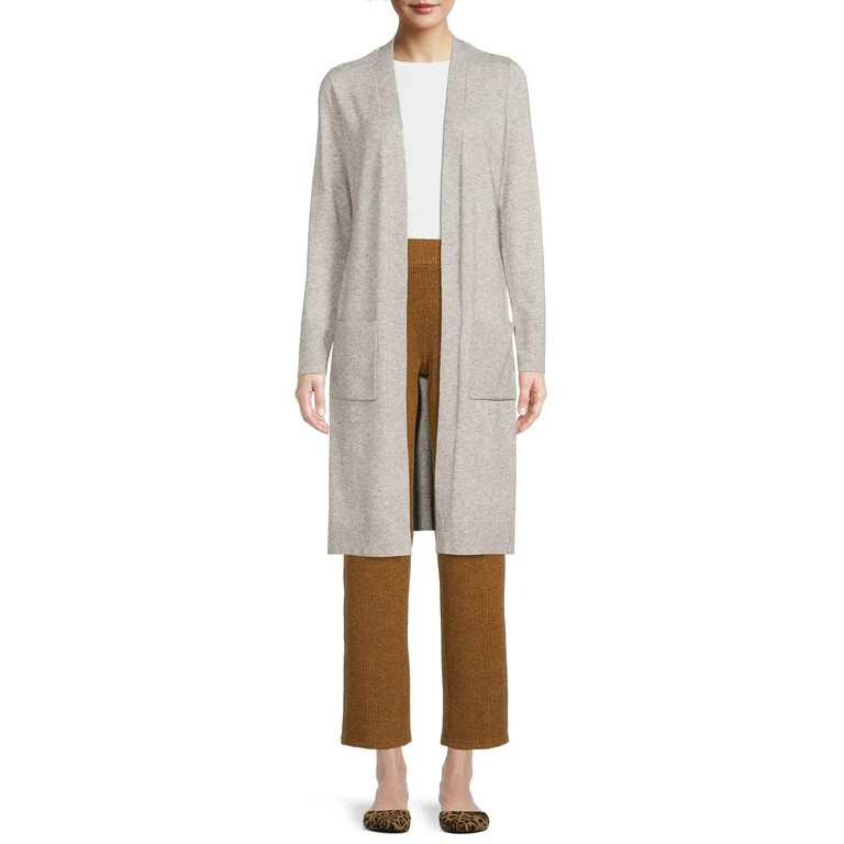 Time and Tru Women's Open Front Duster Cardigan - Walmart.com | Walmart (US)