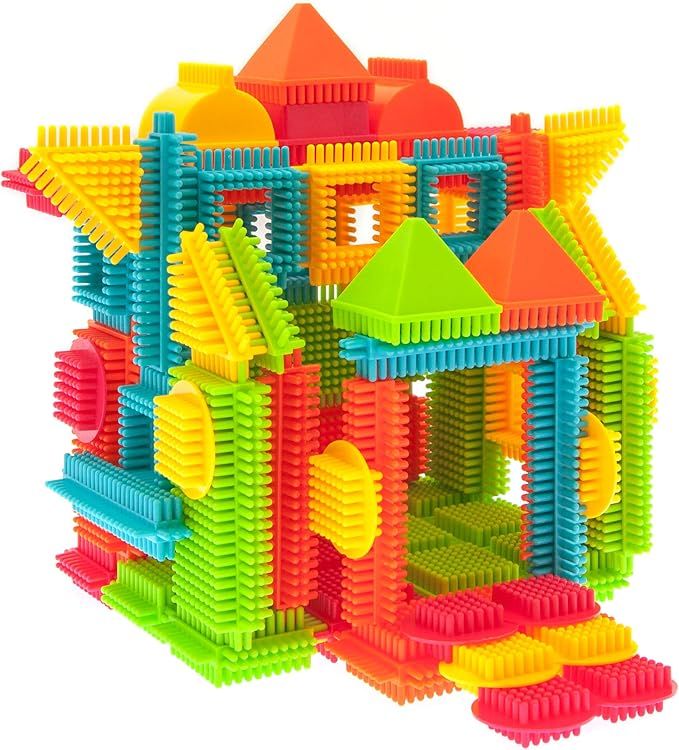 PicassoTiles PTB120 120pcs Bristle Shape 3D Building Blocks Tiles Construction Toy Set Learning P... | Amazon (US)