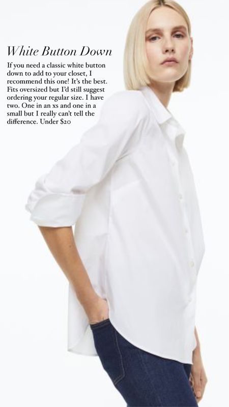 Classic White Button Down Shirt for under $20

Material cotton. Fits oversized.

#LTKunder50 #LTKstyletip #LTKFind