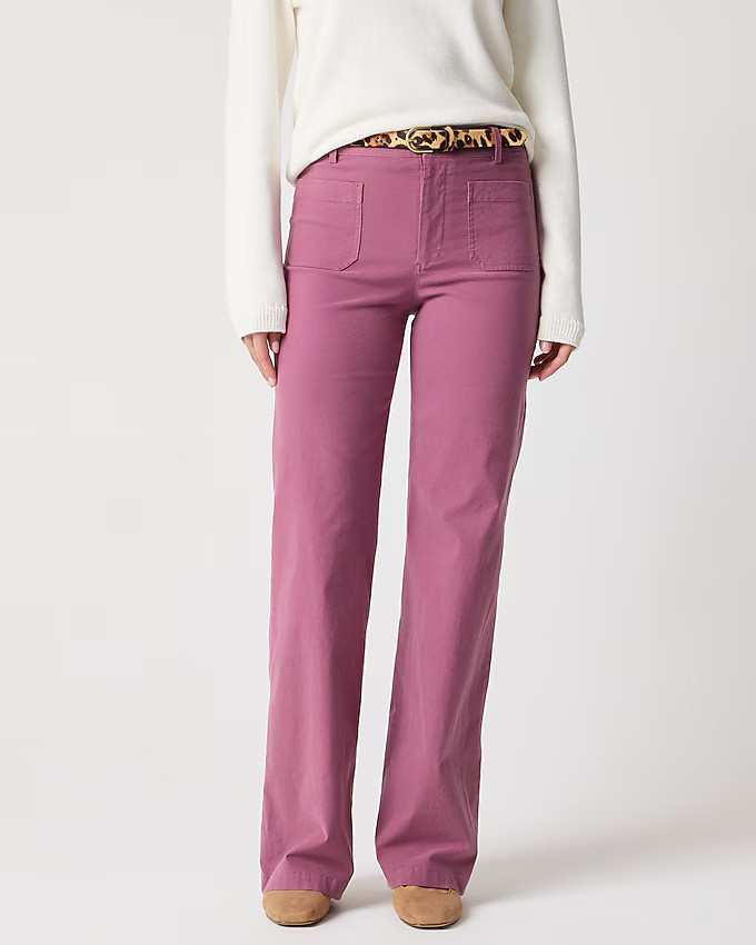 Lizzie high-rise patch-pocket wide-leg pant | J.Crew Factory
