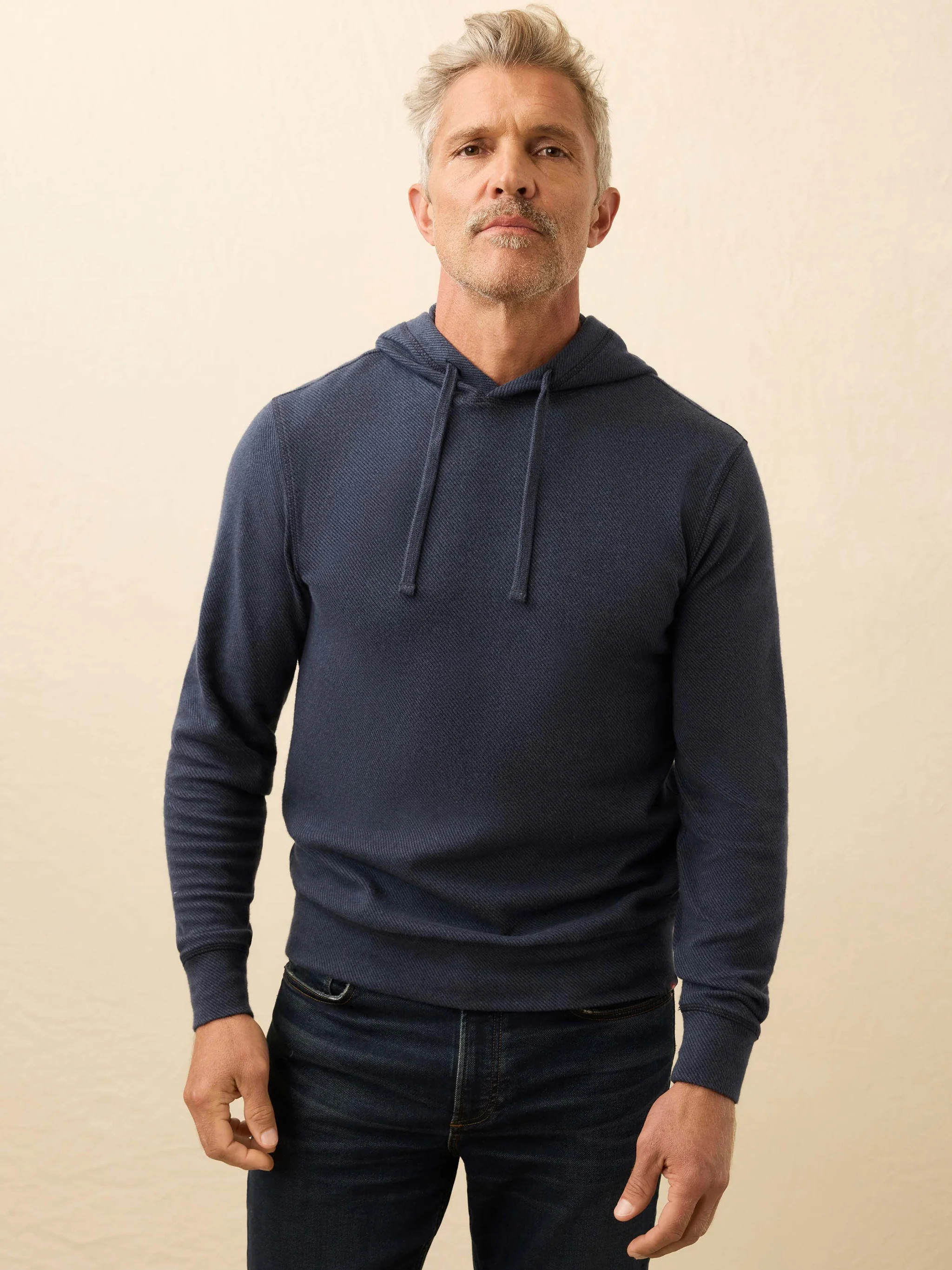 Legend™ Sweater Hoodie - Brighton Navy Twill | Faherty