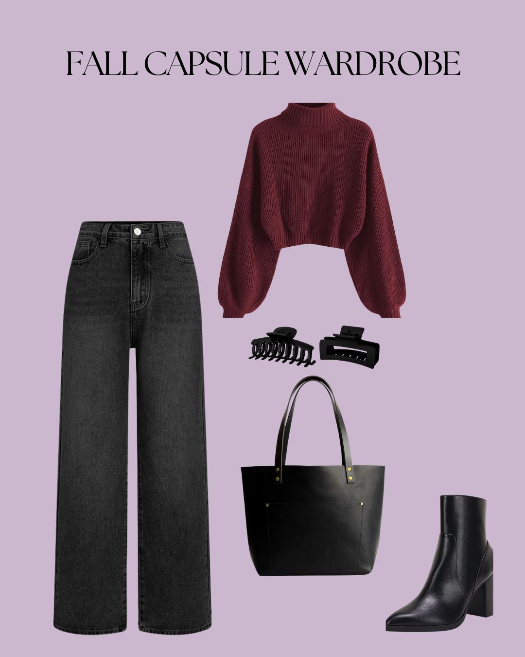 Bold + timeless 🍷🖤 Loving this moody fall combo — red wine turtleneck, black straight-leg denim, and pointed ankle boots for that effortlessly cool vibe. Finished with the Portland Leather Classic Tote in black… a forever staple. 

 #LTKSeasonal #LTKWorkwear #LTKautumn