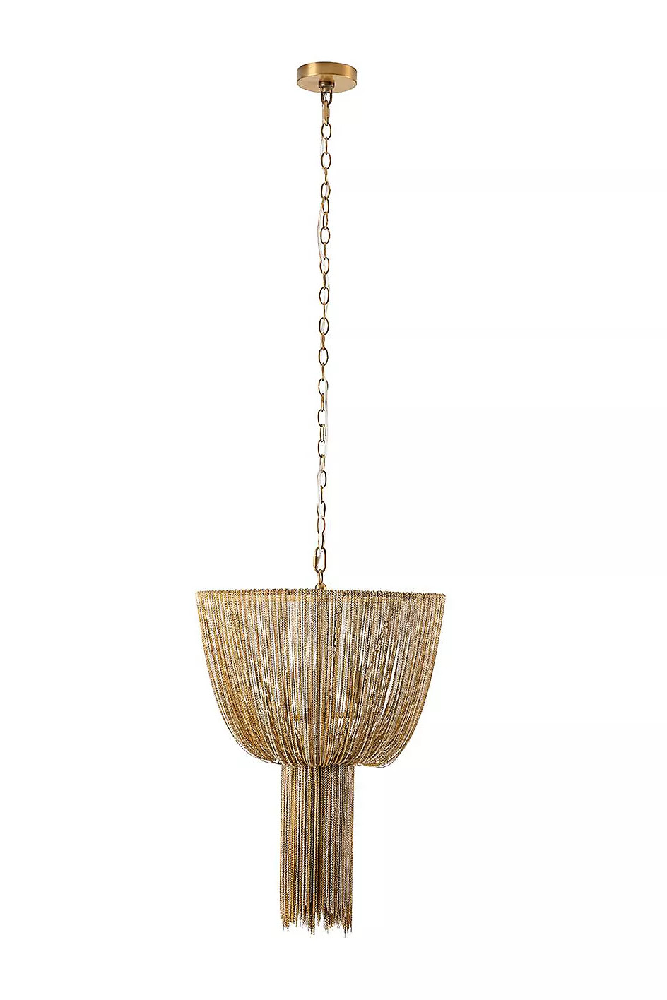 Yale Draped Brass Chain Chandelier | Anthropologie (US)