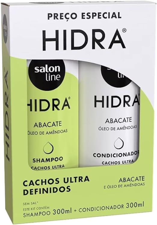 HIDRA KIT SHAMPOO + CONDICIONADOR CACHOS ULTRA DEFINIDOS 300ML, Salon Line, Branco | Amazon (BR)