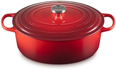 Le Creuset Enameled Cast Iron Signature Oval Dutch Oven, 8 qt., Cerise | Amazon (US)