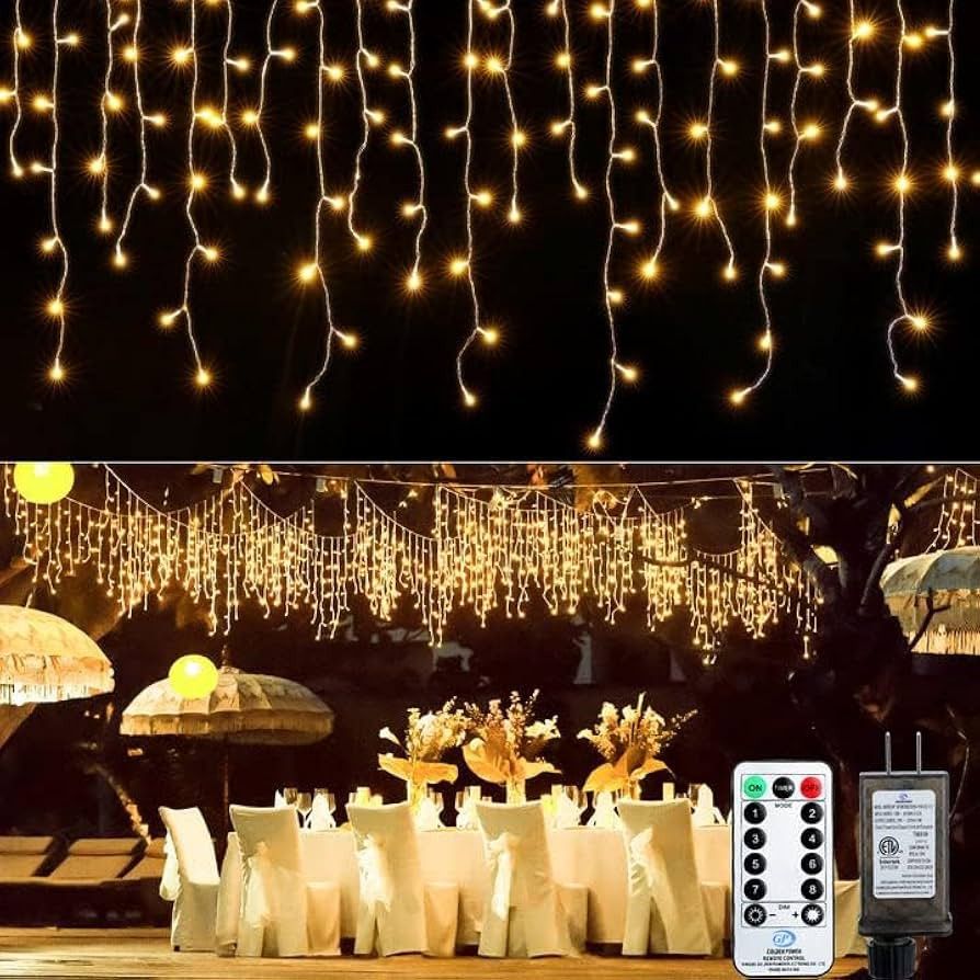 Brightown Icicle Lights Outdoor, 40 FT 432 LED 8 Modes Icicle Christmas Lights with 81 Drops, Ici... | Amazon (CA)