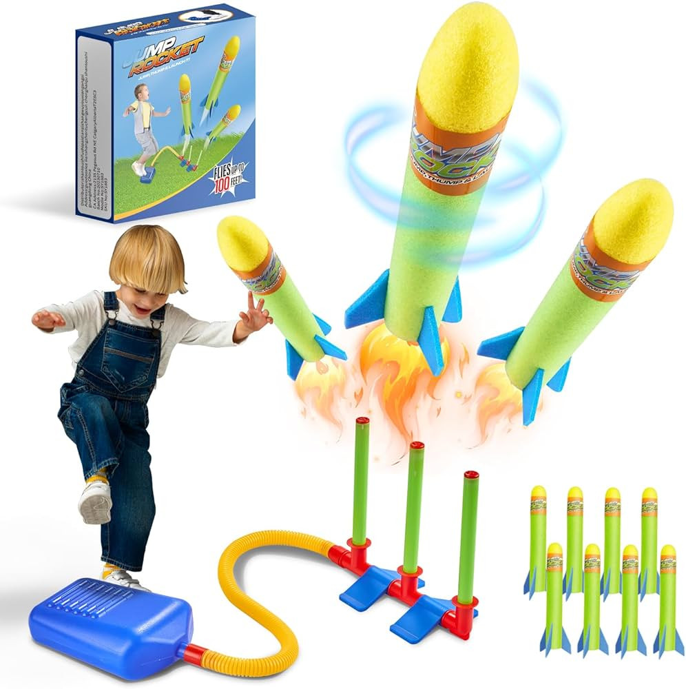 Toys for Boys Age 3-12, Neoot Rocket Launcher Outdoor Toys for 3-12 Year Old Boys Rocket Set Kids... | Amazon (CA)