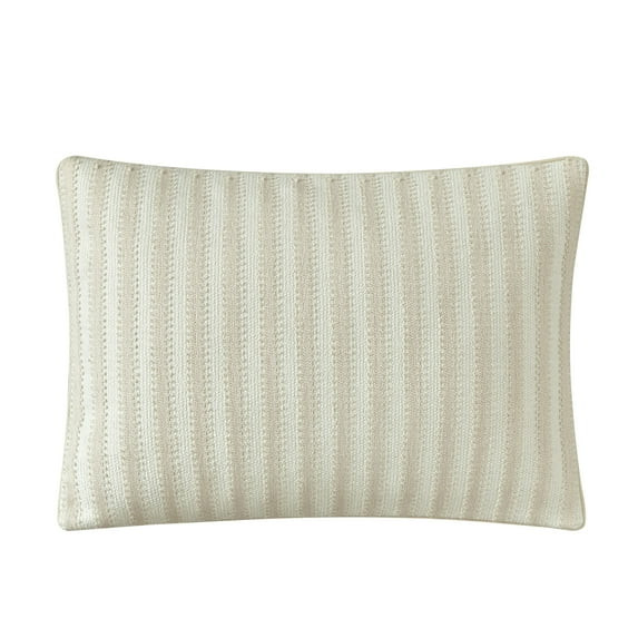 Mainstays by Becky G. & Alejandra Oblong Decorative Pillow, Beige Cabana Stripe, 14" x 20" | Walmart (US)