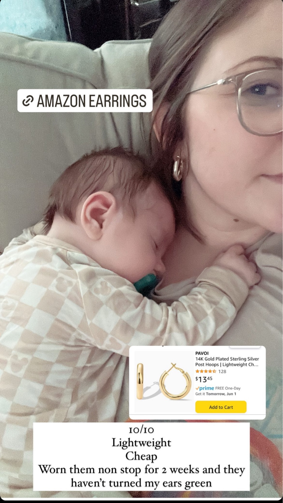 Light weight, cheap hoop earrings
Amazon prime

#LTKunder50 #LTKstyletip #LTKFind