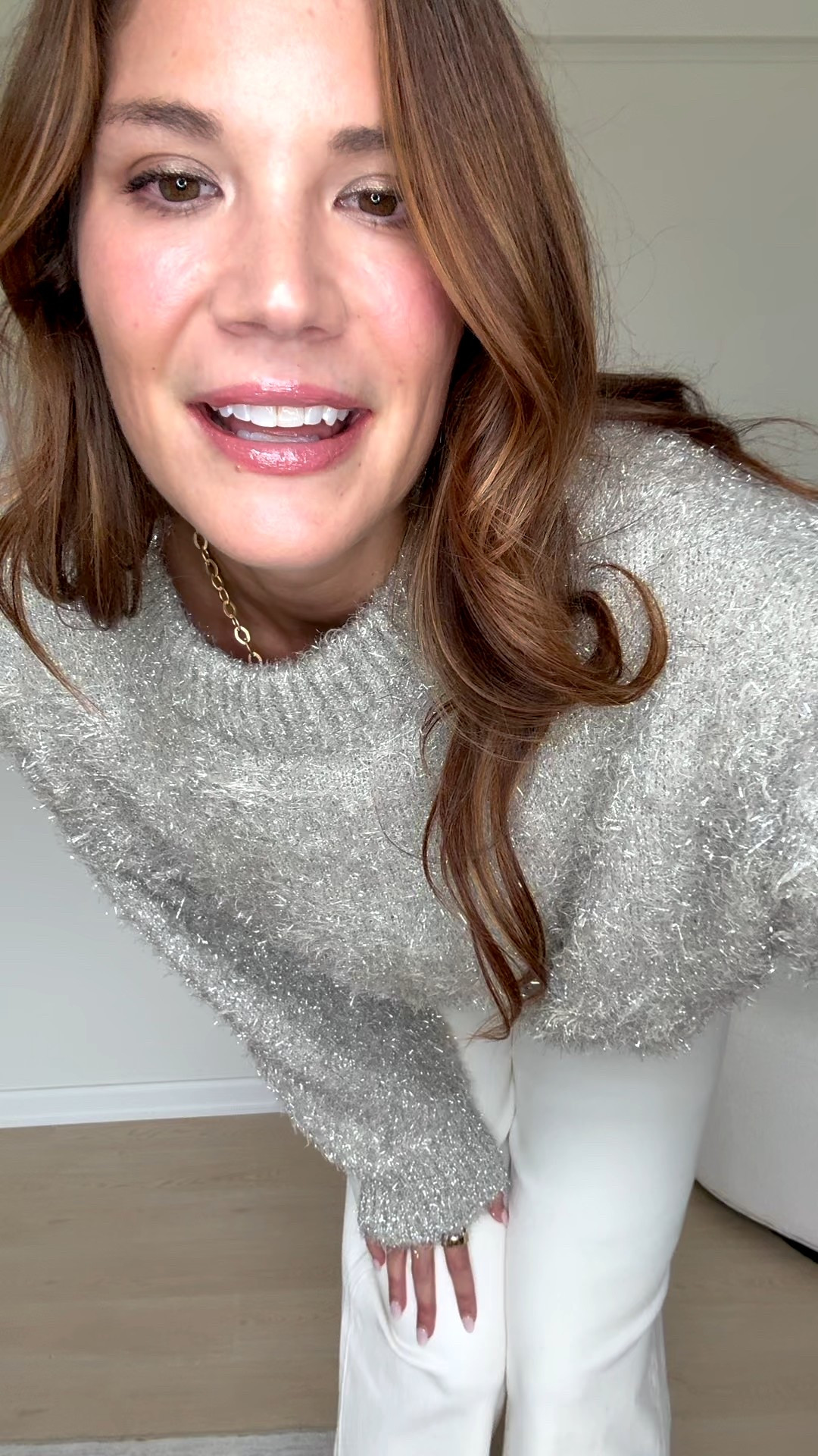 Love this sparkly sweater from Walmart! It feels so high end and isn’t scratchy! 

Holiday sweater, Oversized sweater, Holiday outfit idea, White Jeans, Grey sweater, Stang and co #LTKTall 

#LTKTall #LTKFindsUnder100 #LTKStyleTip