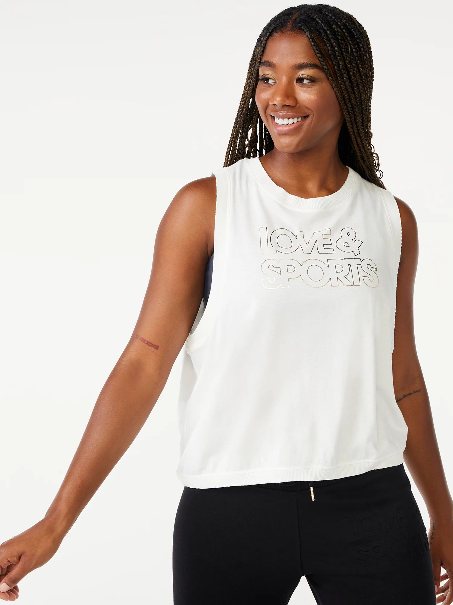 Love & Sports Women's Logo Muscle Tank Top - Walmart.com | Walmart (US)