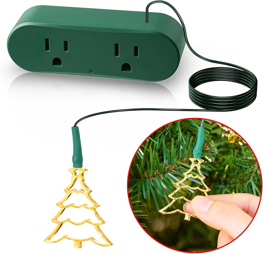 Enhon ON/Off Touch Control Ornament for Christmas Tree Lights, Electrical Outlet with Christmas T... | Amazon (US)