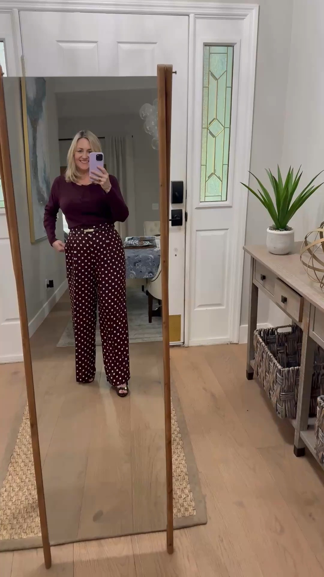 Kinda obsessed with these Polka dot pants!  Business casuals outfit, Fall outfit over 50, work outfit

#LTKWorkwear #LTKSeasonal #LTKOver40