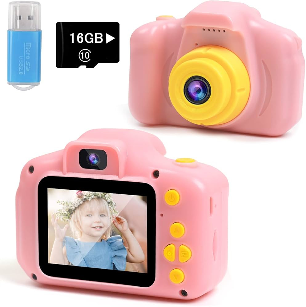 Toys for 4-6 Year Old Girls,Kids Camera Compact for Child Little Hands, Smooth Shape Toddler Self... | Amazon (US)