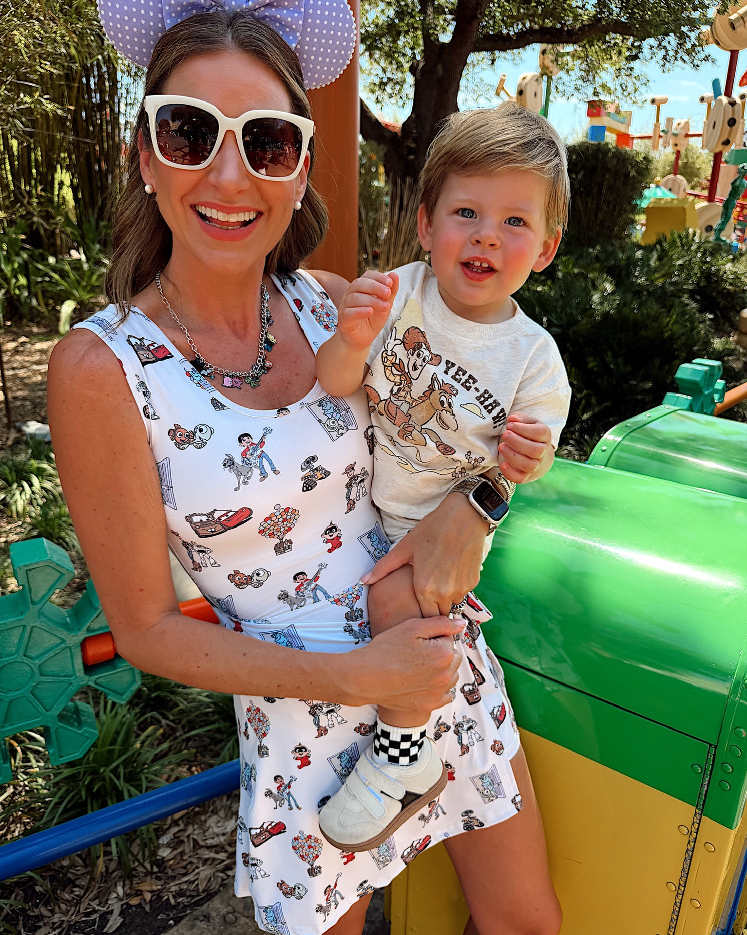 Mommy & Storm Disney park outfits! I’m in a small Etsy dress & storms outfit is from Walmart! 

#LTKmomlife #LTKSeasonal #LTKTravel