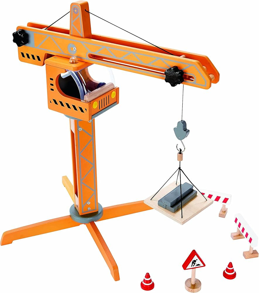 Award Winning Hape Playscapes Crane Lift Playset Yellow, L: 17.8, W: 16.5, H: 21.2 inch,unisex-ch... | Amazon (US)