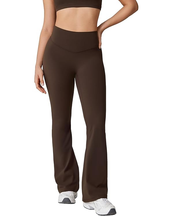 Hugcurve No Front Seam High Waisted Flare Leggings for Women Bootcut Yoga Pants Buttery Soft - 29... | Amazon (US)