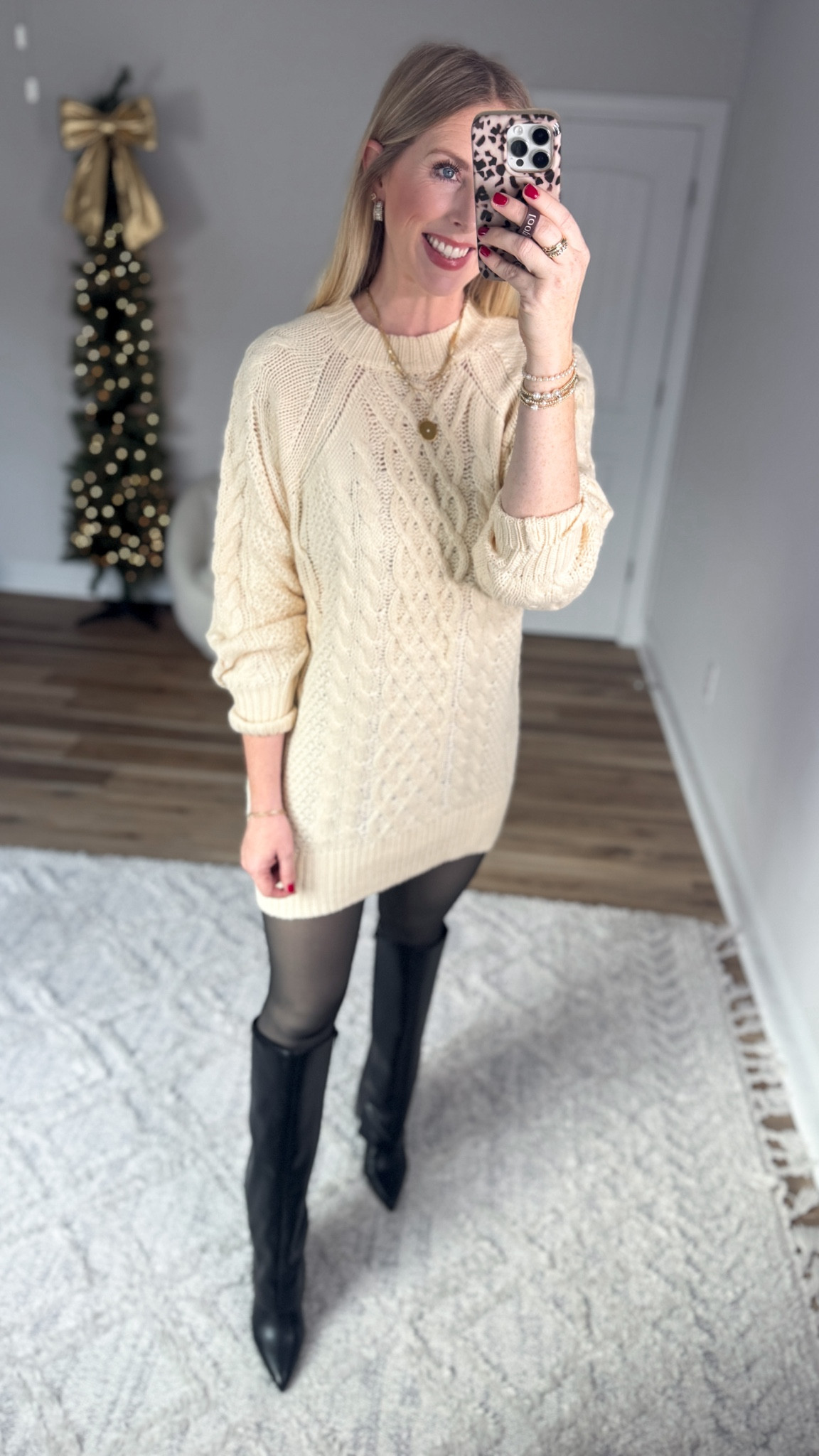Amazon sweater dress, Walmart fleece lined tights

#LTKootd #LTKFindsUnder50 #LTKSaleAlert