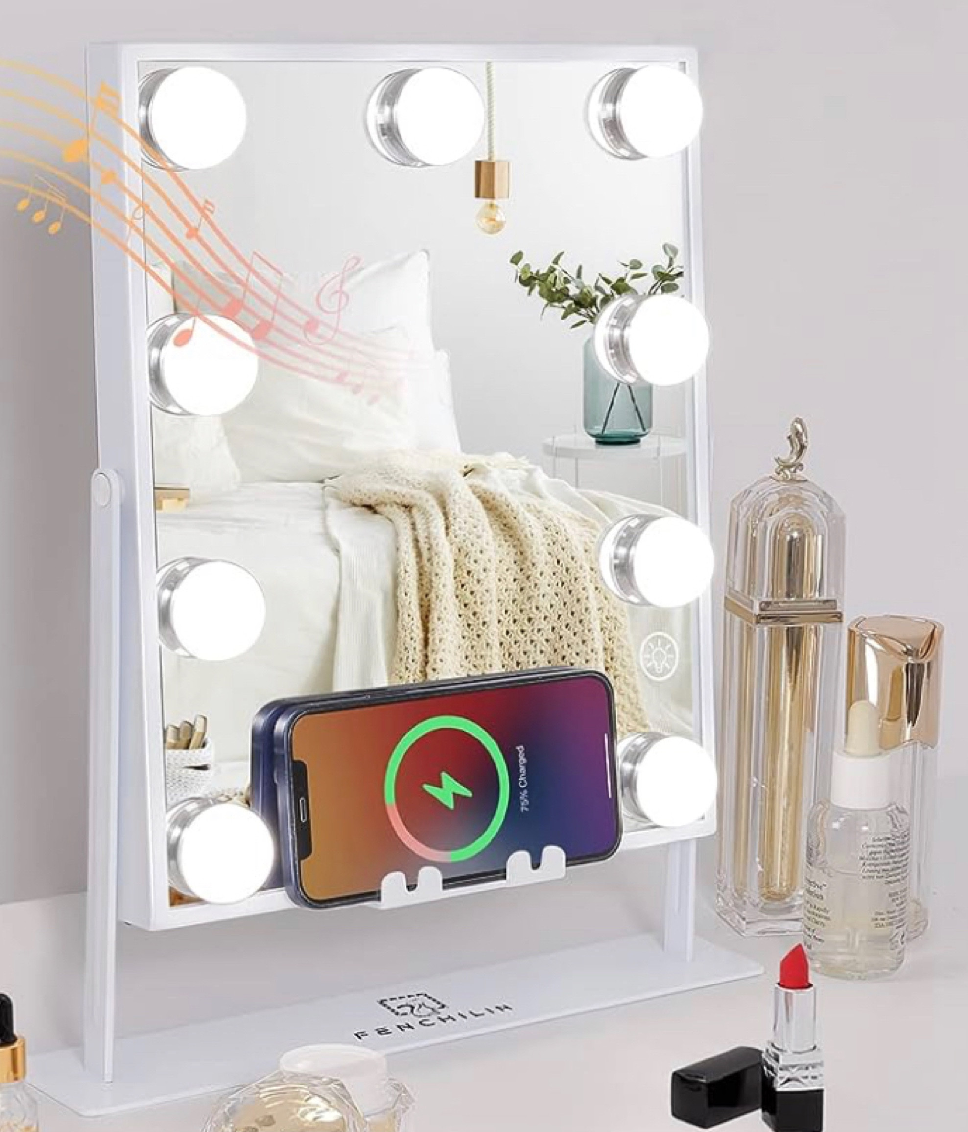 just got this for Christmas and it I %100 recommend❤️it has bluetooth, wireless charger for phone, 3 different shades of light, and filling and brightness controls!

LTKFestiveSaleUK #LTKfindsunder100 #LTKbeauty