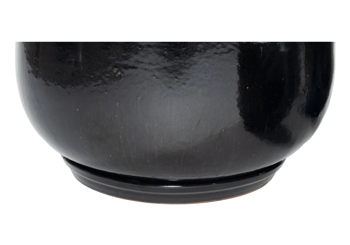 BLACK CERAMIC PLANTERS | Hand Glazed Ebony | Alice Lane Home Collection